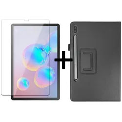 Lobwerk 2in1 Schutz Set für Samsung Galaxy Tab S6 10.5 SM-T860 SM-T865 Tablet mit Smartcover + Schutzglas mit Auto Sleep/Wake Hülle Schwarz