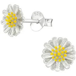 Order & Smile Schmuck Paar Ohrstecker Ohrstecker Blume: 925 Silber Ohrringe „Margerite“ silberfarben