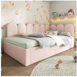 STILVORA Schlafsofa Schlafsofa 90x200cm Tagesbett ausziehbar mit Ausziehbett Daybettt, Tagesbett, Schlafsofa, Daybett 1 Teile, mit Ausziehbett rosa