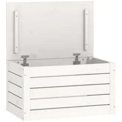 vidaXL Truhe 595 x 365 x 33 cm Truhe Spielzeugtruhe Holztruhe Aufbewahrungstruhe Ki weiß