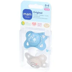 MAM Original Pure Silikonschnuller 0-6 Monate, Bär/ Otter