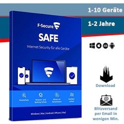 F-Secure Safe 2021, 1/3/5/10 Geräte, 1 oder 2 Jahre, Download