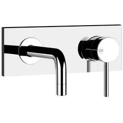 Gessi Emporio Via Tortona Fertigmontageset Einhebelmischer Waschtisch, fester Auslauf (immer links), ohne Ablaufgarnitur, 44823031, Farbe: Chrom