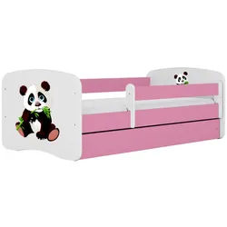 Raumhirsch Furniture Kinderbett Panda 2 mit Schublade 160/80 90/61/164 , Rosa , Holzwerkstoff , Rechteckig , 80x160 cm , FSC 100% , Babymöbel & Kindermöbel, Kinderzimmer & Jugendzimmer, Kinderbetten