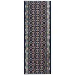Läufer , Creme, Dunkelblau, Beige , Textil , orientalisch , rechteckig , 80x200 cm , Grüner Punkt, Textiles Vertrauen - Oeko-Tex®, Reach, Made in EU, Oeko-Tex® Standard 100, Made in Europe, Oeko-Tex® Made IN Green , für Fußbodenheizung geeignet, in verschiedenen Größen erhältlich, wasserabweisend, antistatisch, pflegeleicht, strapazierfähig, leicht zusammenrollbar , Teppiche und Böden, Teppiche, Teppichläufer, Läufer