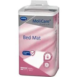 MoliCare® Premium Bed Mat 7 Tropfen Bettschutzunterlage, Inkontinenzeinlage mit saugfähigem Kern aus Zellstoff-Flocken , 1 Karton = 4 Packungen = 100 Stück, Maße: 60 x 90 cm