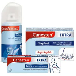 Canesten Extra 2-Phasen Kurztherapie bei Nagelpilz mit Fußspray