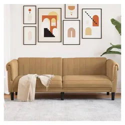 vidaXL Sofa Sofa 3-Sitzer Braun Samt braun