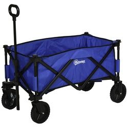 Outsunny Handwagen, BxHxL: 51 x 91.5 x 107cm, Max. Belastung: 80kg - blau