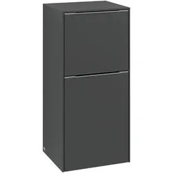 Villeroy & Boch Subway 3.0 Seitenschrank, 1 Auszug und eine Tür Anschlag rechts, 400x860x362mm, C59500RH, Farbe: Front/Korpus: Kansas Oak, Griff: Aluminium glänzend