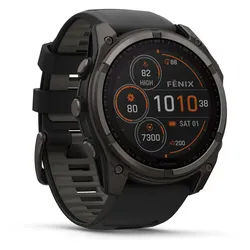 Garmin Fenix 8 51mm Solar Sapphire Titan Sportuhr in graphit-carbongrau, Größe Einheitsgröße - grau