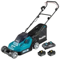Makita Akkurasenmäher DLM382PM2, Schnittbreite, mit 2 Akkus 18V/4Ah LXT und Doppel-Schnellladegerät