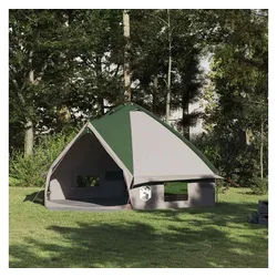 vidaXL Tipi-Zelt, Teepee Zelt mit Dach Grün und Weiß 490 x 410 x 210 cm grün