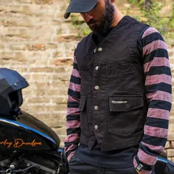 HolyFreedom Gilet Jeans Weste, schwarz, Größe 3XL