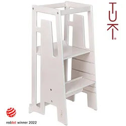 Xxxl Lernturm , Grauweiß , Holz , Birke , furniert , 40x90x43 cm , EN 1888 , Baby & Kindermöbel, Babyzimmer, Hochstühle, Lerntürme