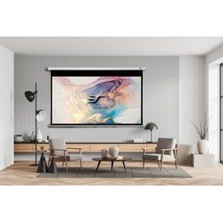 ROLLO LEINWAND-Manual projection screens for beamer by elite screens-Elite Screens, Beamer Leinwand, Projektionsleinwand, Heimkino Schwarz / 16:9 / 106" (234x132 / Vorlauf 60cm)