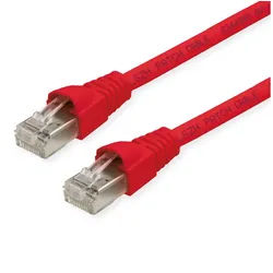 Telegärtner Patchkabel S/FTP, Cat.6A LAN-Kabel, RJ-45 Männlich (Stecker), RJ-45 Männlich (Stecker) (700.0 cm), LSOH, 100008887 rot