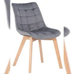 CLP Esszimmerstuhl Passaic Samt grau