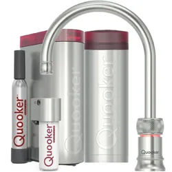 Quooker Classic Nordic Round single tap Set mit PRO3 Reservoir & CUBE Voll-Edelstahl **inkl. CUBE Filter Starter Paket** CHSRSST PRO3 CUBE2 *inkl. 7 JAHRE GARANTIE*