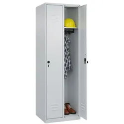 CP Spind »Classic PLUS Korpus lichtgrau« 2x1 Fächer grau, 60x185x50 cm
