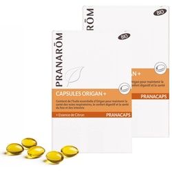Pranarom Capsules Origan + Essence de Citron Organischer Oregano + Zitronenessenz Aromatische Widerstandskapseln