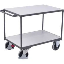 VARIOfit Schwerer ESD Tischwagen mit 2 Ladeflächen 1.000 x 700 mm