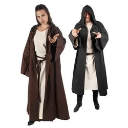 Metamorph Kostüm Robe - Alfric, Eine Fantasy Robe für mysteriöse Magier, Jedi Ritter oder weitgereis braun braun - M