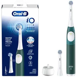 Oral-B Elektrische Zahnbürste iO Series 2 mit Reiseetui Forest Green, Elektrische Zahnbürste