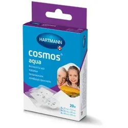 Cosmos® Aqua Wundpflaster 3 Größen, wasserdicht, Atmungsaktive Pflasterstrips mit gleichzeitig wasserdichter Beschichtung, 1 Packung = 20 Stück