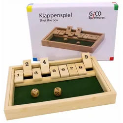 GICO Spielesammlung Shut the Box 9er - das tolle Würfelspiel aus Holz - 7954