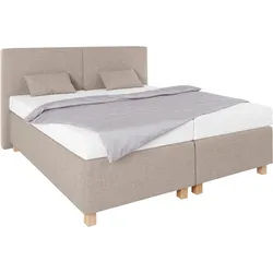Westfalia Schlafkomfort Boxspringbett, mit Zierkissen beige