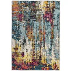 Teppich FLAIR RUGS "Abstraction", bunt (multi), B:120cm H:10mm L:170cm, Kunstfaser, Teppiche, Teppich, Moderner Multi-Teppich, Wohnzimmer, Schlafzimmer, Esszimmer