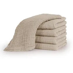 Laleni Spucktücher 70/70 cm, 100% Baumwolle für Babys, Braun, 20er-Set , Textil , Quadratisch , 70x70 cm , Pflegen, Babypflegeprodukte