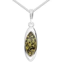 OSTSEE-SCHMUCK Kette mit Anhänger Ostsee-Schmuck Kette mit Anhänger Nordica (2-tlg) silberfarben 45 cm