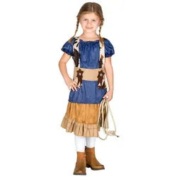 dressforfun Cowboy-Kostüm Mädchenkostüm Cowgirl Wynonna, Oberteil in Jeansoptik braun 152 (12-14 Jahre) | 152 (12-14 Jahre)