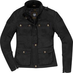 Merlin Buxton II Damen Motorrad Wachsjacke, schwarz, Größe XL