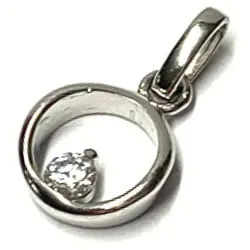 Edelschmiede925 Schmuckset Anhänger 333/- Weißgold Zirkonia poliert dezent Kettenanhänger
