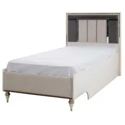Xlmoebel Kinderbett Beige Bettgestell 120cm für das Kinderzimmer aus Stoff (1-tlg), Made in Europa beige
