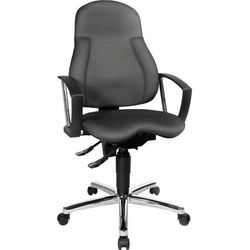 Xxxl Drehstuhl , Anthrazit , Metall, Kunststoff, Textil , Drehkreuz , 48x104-117x45 cm , Büromöbel, Bürostühle, Drehstühle