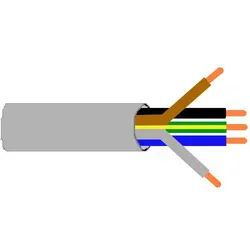 Betonkabel NI2XY-J 5x2,5 - Meterware