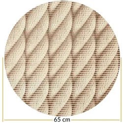 ANRO Schaum-Badematte Antirutschmatte Weichschaummatte Badezimmer Entspannung, Höhe 5 mm, strapazierfähig, Drainage Effekt, Rillen, wasserdurchlässig, rutschhemmend, pflegeleicht, Weich, Rutschfest, Rutschhemmend, Schnelltrockend, mit Drainagelöchern, Modern, Praktisch, PVC, Rund, Geprägt beige Rund | Ø 65 cm x 5 mm