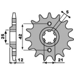 PBR Standard-Stahlkettenrad 571 - 530