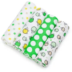 T-Tomi Stoffwindeln Green hedgehogs 4 St
