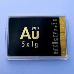Goldtafel 5 x 1g Au International (Motivbox)