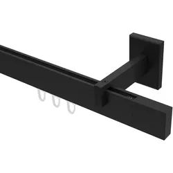 GARDINENSTANGE INNENLAUF Smartline Lox 260 cm (geteilt in 2 x 130 cm), 1-läufig, 14x35 mm Schwarz
