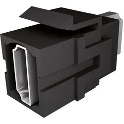 Bachmann Keystone 4K HDMI 2.0 UHD Kupplung Stromadapter, Buchse-Buchse schwarz, 918.041 schwarz