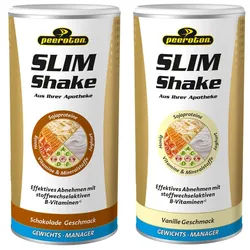 peeroton® Slim Shake Schokolade und Vanille Doppelpack Pulver 2x500 g 2x500 g Pulver