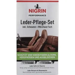NIGRIN Nigrin Performance Lederpflege Set 4-teilig Autopolitur grün