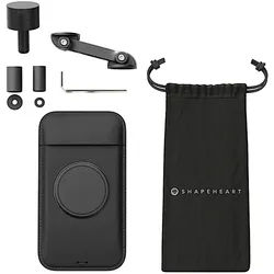 Shapeheart Motorcycle Bundle Boost Magnetische Smartphone-Halterung für Motorrad-Vorbaulenker, schwarz, Größe M für Männer