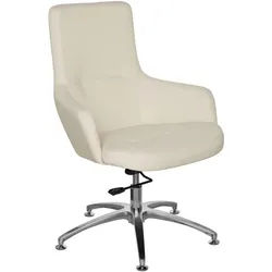 Mid.you Besucherstuhl , Creme , Metall, Textil , Drehkreuz , 60x108x48 cm , Wippmechanik mit Härtegradeinstellung , Büromöbel, Bürostühle, Besucherstühle